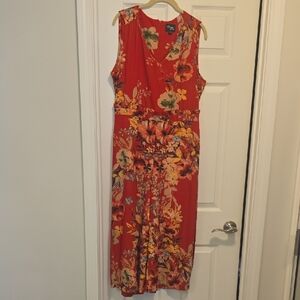 Beige by eci Red Floral Dress